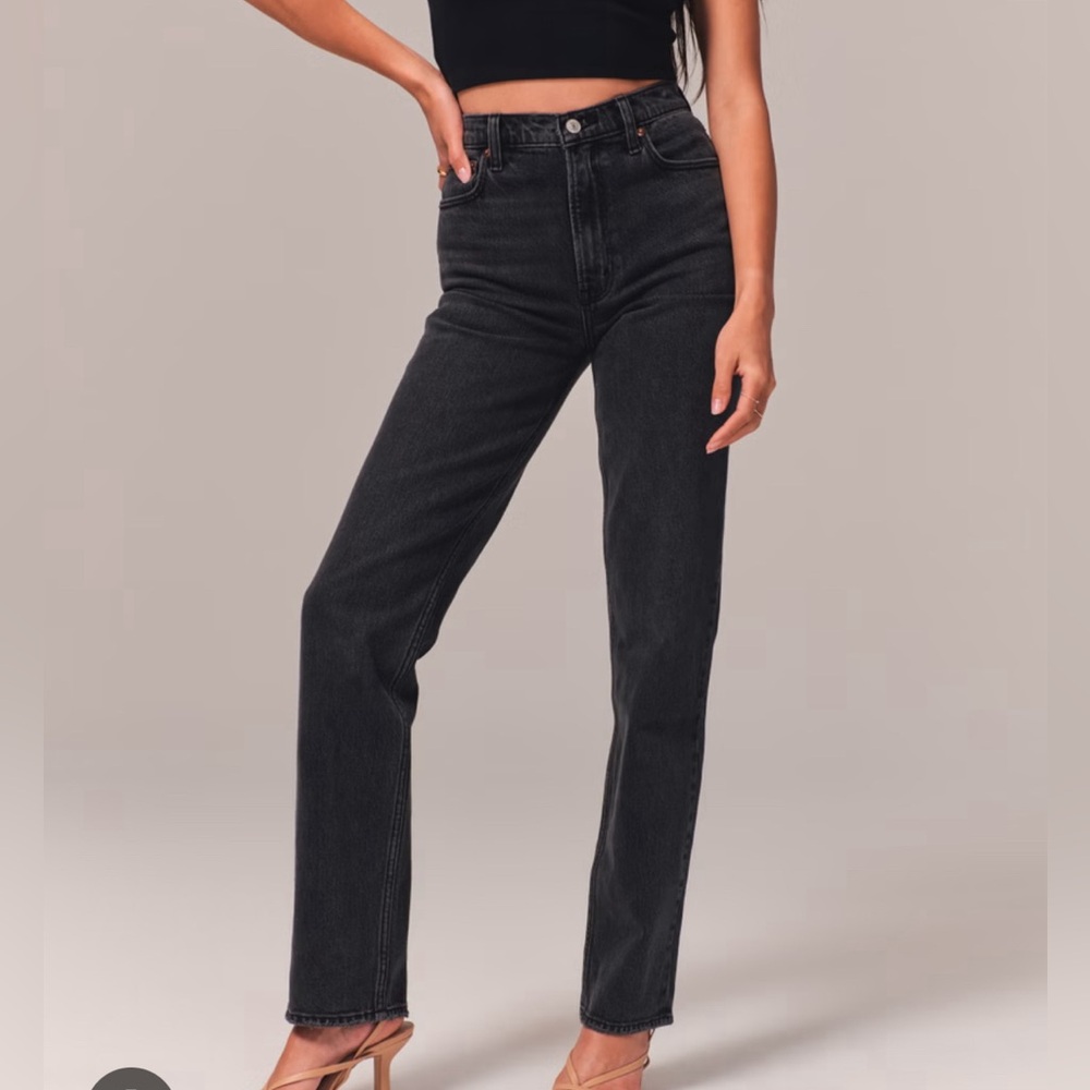 Abercrombie ultra high rise 90s straight jean